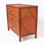 Vintage British Colonial Style Faux Bamboo Chest