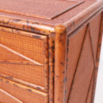 Vintage British Colonial Style Faux Bamboo Chest