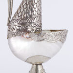 Group of Four Anglo Indian Seashell and Metal Swans