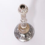 Four Antique English Mercury Glass Candlesticks, Priced Per Pair