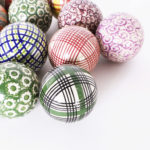 Thirteen Antique Glazed English Stoneware Carpet Balls, Priced Individually