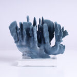 Three Blue Organic Coral Specimens