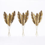 Group of Three Mid-Century Banana Leaf Wall Sculptures, Priced Individually