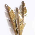 Group of Three Mid-Century Banana Leaf Wall Sculptures, Priced Individually