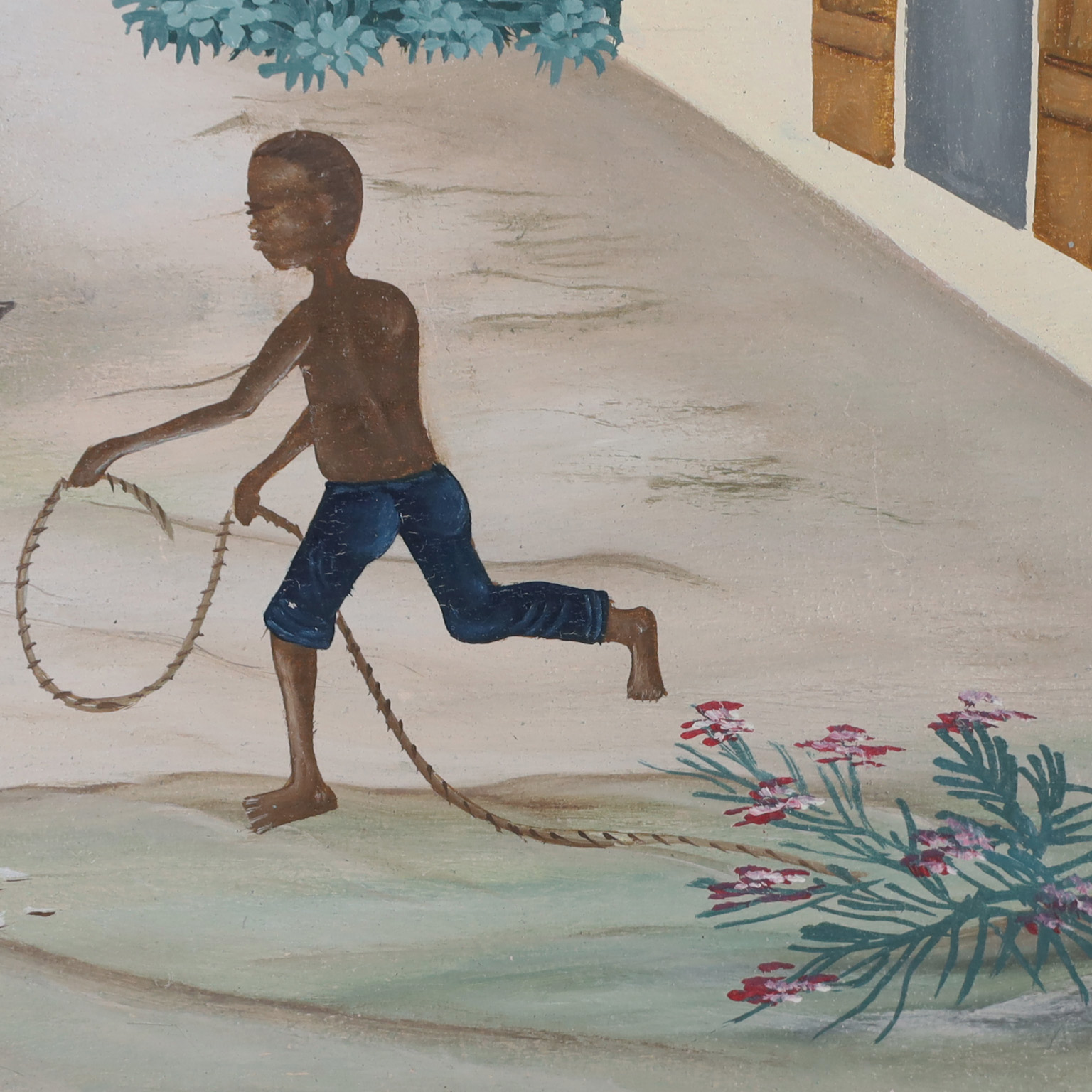 Oil Painting on Canvas of Haitian Village