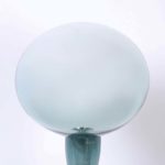 Mid Century Blue Mercury Glass Gazing Ball Sculpture