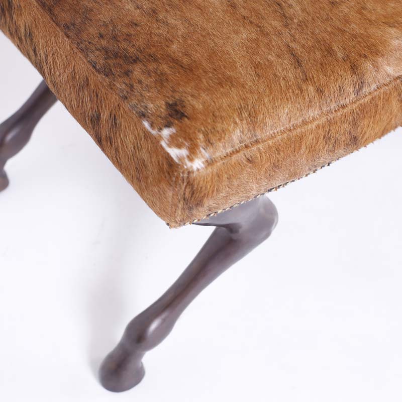 Horse Hide Bench by Theodore Alexander