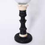 Pair of Anglo Indian Hurricane Candlesticks on Wood Bases