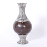 Antique Spanish Colonial Silvered Metal Vase