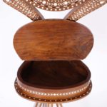 Anglo Indian Inlaid Vanity or Chevelle Mirror on Stand