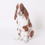 Vintage Italian Glazed Terra Cotta Dog