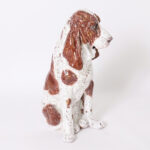 Vintage Italian Glazed Terra Cotta Dog