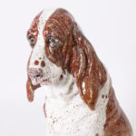 Vintage Italian Glazed Terra Cotta Dog