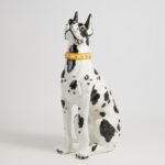 Vintage Italian Glazed Great Dane Sculpture