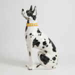 Vintage Italian Glazed Great Dane Sculpture