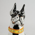 Vintage Italian Glazed Great Dane Sculpture