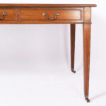 Vintage Leather Top Inlaid Federal Style Desk