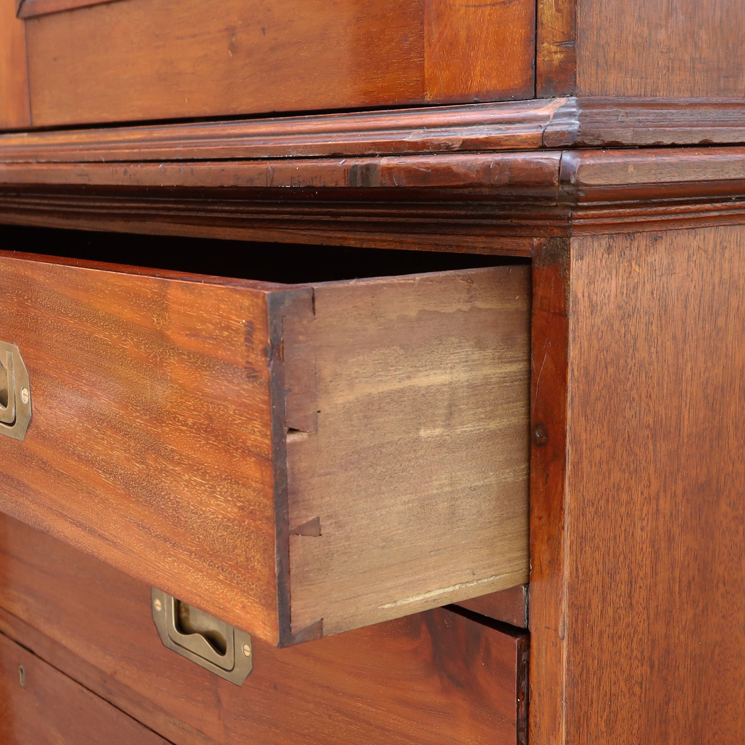Antique English Grand Library Cabinet Bookcase