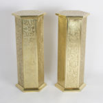 Anglo Indian Pair of Brass Pedestals