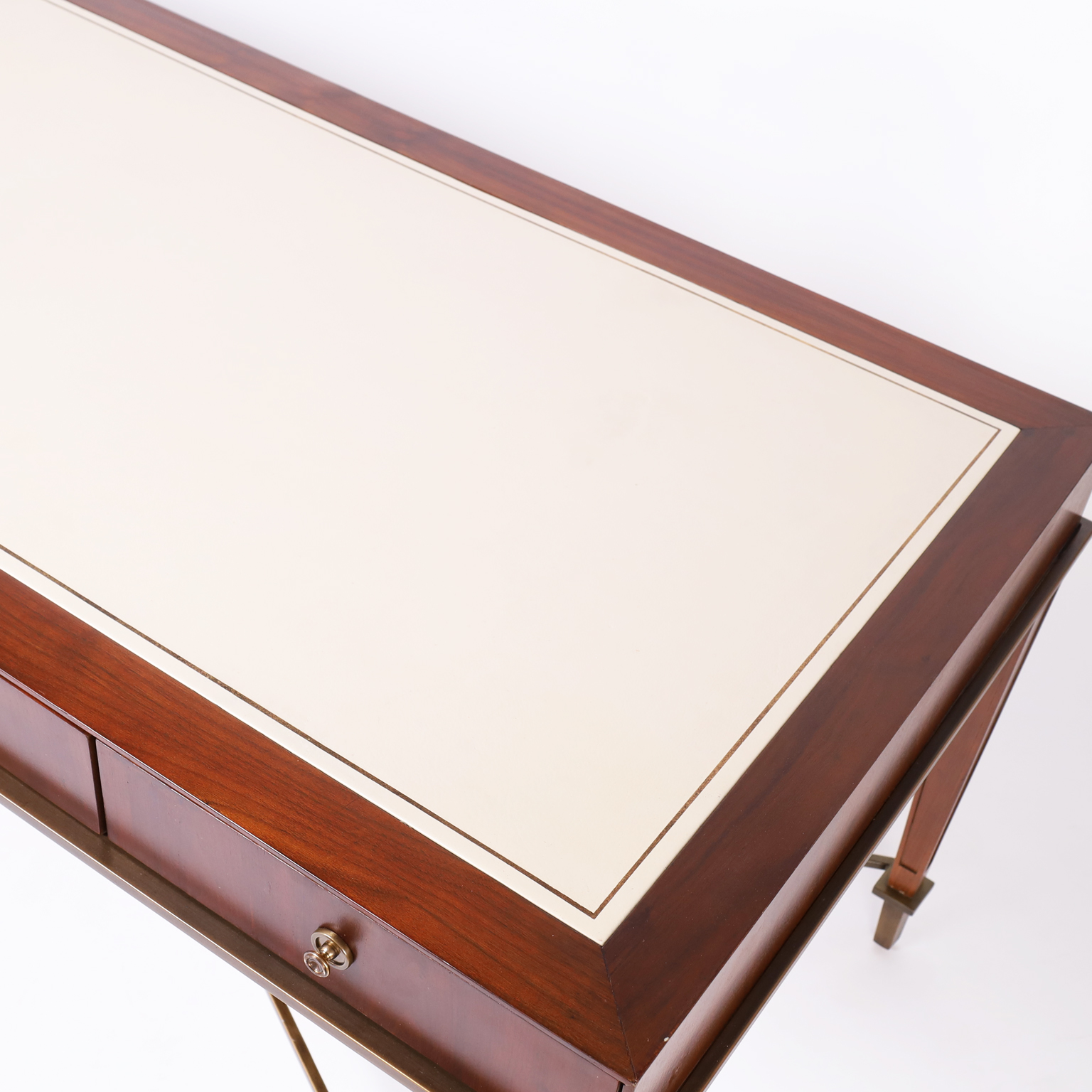 Art Deco Style Leather Top Desk by Global Views