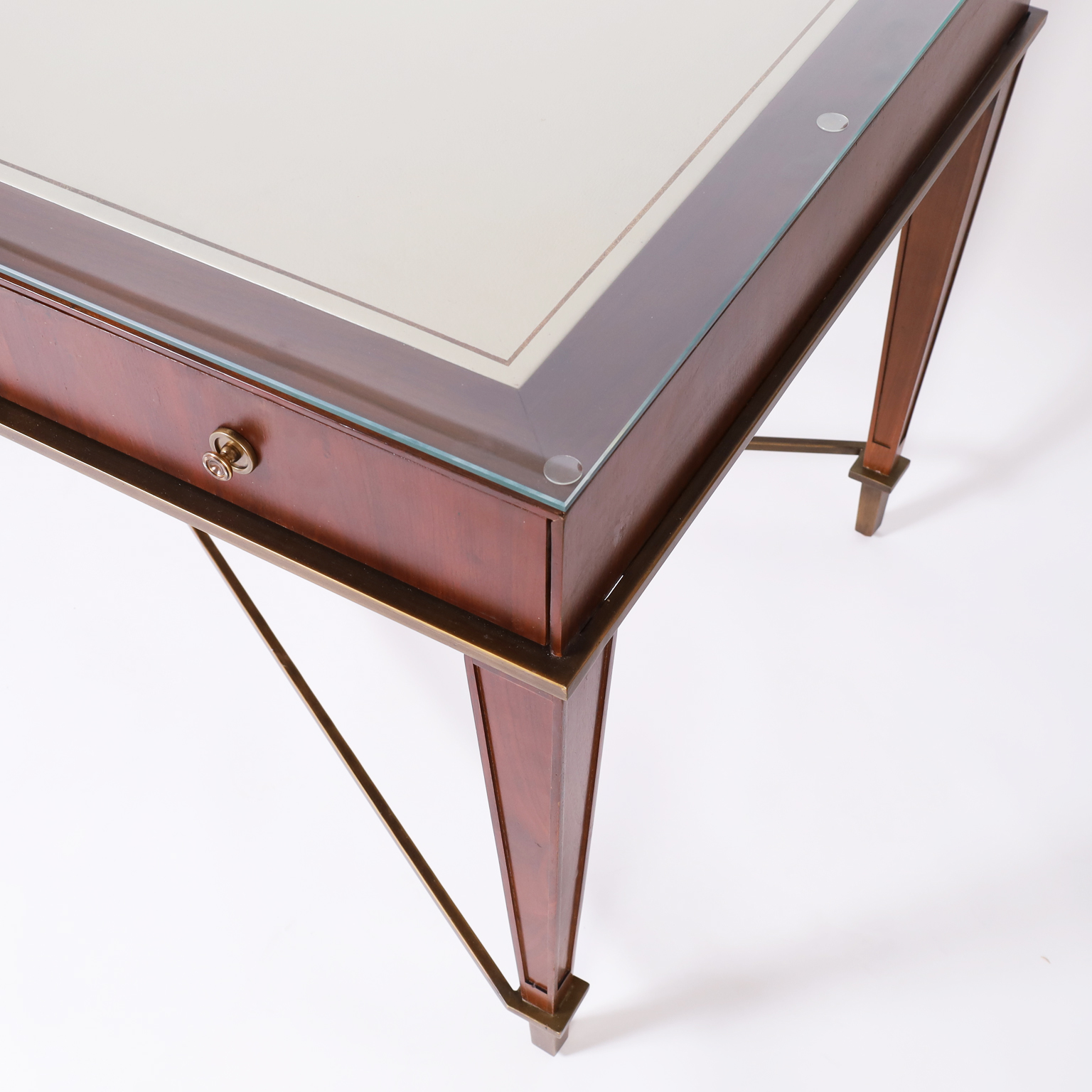 Art Deco Style Leather Top Desk by Global Views