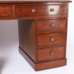 Antique English Leather Top Desk