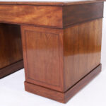 Antique English Leather Top Desk