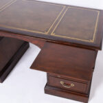 Vintage Georgian Style Leather Top Desk by Baker