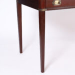 Vintage English Leather Top Campaign Style Desk