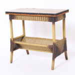 Antique Wicker Side Table by Lloyd Loom