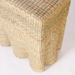 Long Woven Reed Ghost Drapery Console from the FS Flores Collection