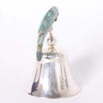 Los Castillo Vintage Silver Plate Dinner Bell with Bird