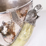 Mid Century Silver Plate Ice Bucket with Lizard Handles by Los Castillo