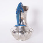 Vintage Silver Plate Pitcher with Dolphin Handle in the Style of Los Castillo