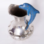 Vintage Silver Plate Pitcher with Dolphin Handle in the Style of Los Castillo