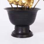 Vintage Japanese Lotus Flower Table Lamp