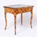 Louis XV Leather Top Cocobola Wood Writing Desk