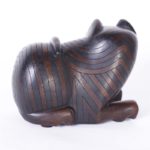 Anglo Indian Carved Mahogany Cat with Secret Compartment