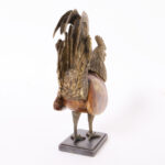 Vintage Bronze and Penshell Rooster Sculpture by Maitland-Smith