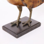 Vintage Bronze and Penshell Rooster Sculpture by Maitland-Smith