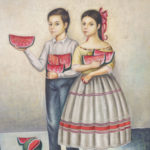 Pair of Paintings of a Boy and a Girl by Manuel Velazquez