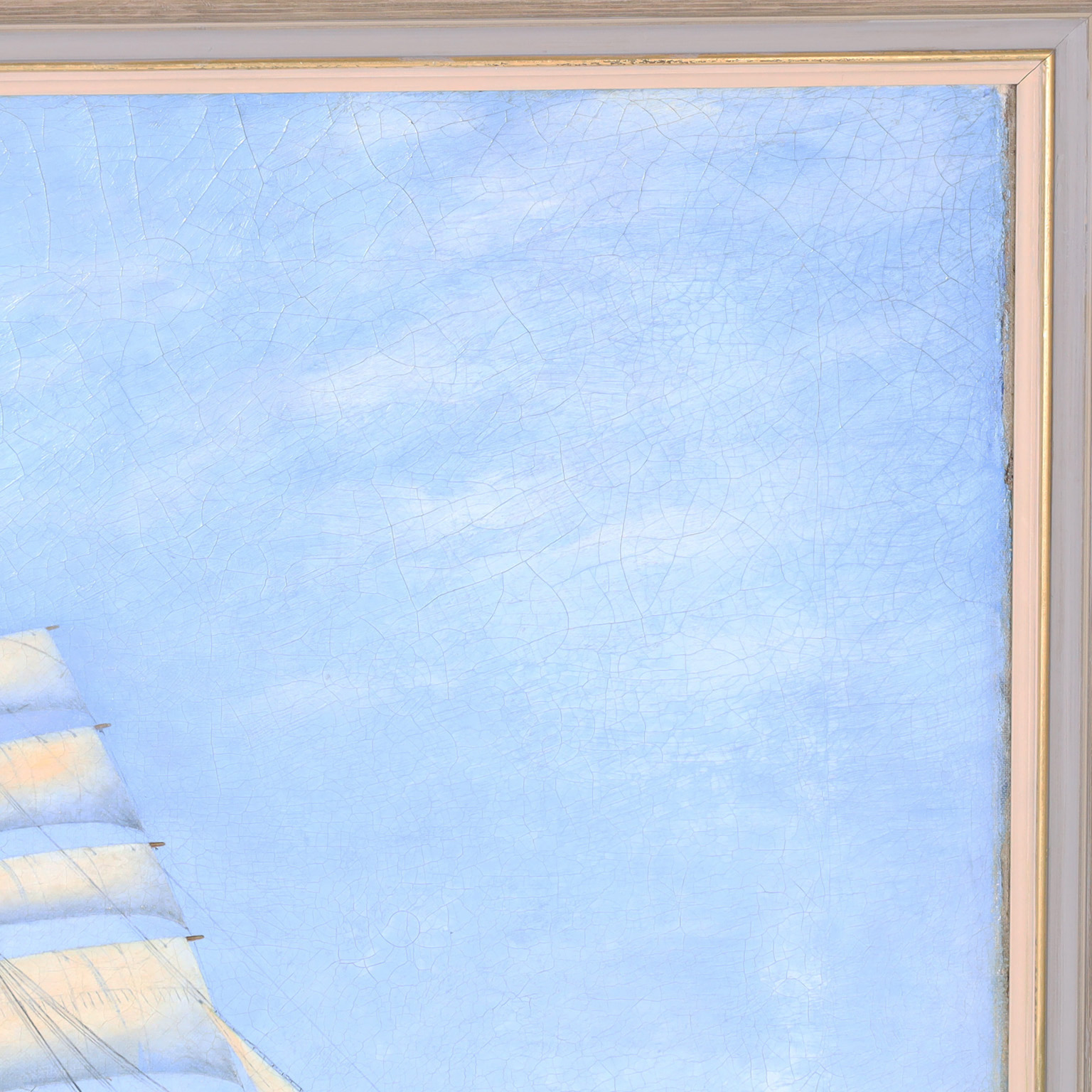 Marine Oil Painting on Canvas of a Sailing Ship
