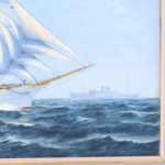 Marine Oil Painting on Canvas of a Sailing Ship