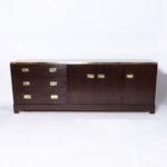Mid Century Campaign Style Long Chest or Cabinet