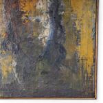 Mid Century Italian Abstract Figural Oil Painting by Lazzaro Donati