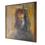 Mid Century Italian Abstract Figural Oil Painting by Lazzaro Donati