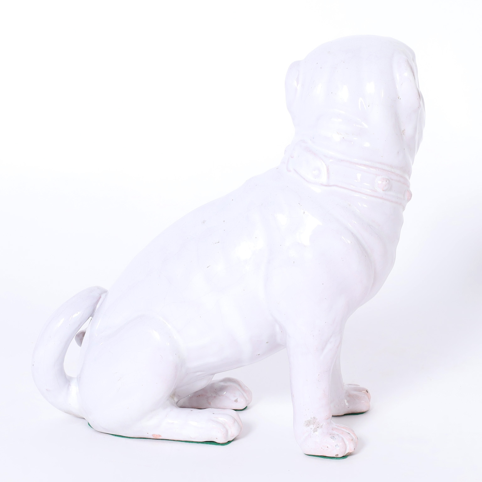 Mid-Century Italian Glazed Terra Earthenware French Bulldog