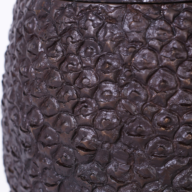 Mid Century Bronze Pineapple Jar