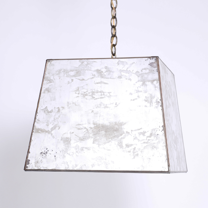 Elegant Marbleized Mirror Pendent or Light Fixture