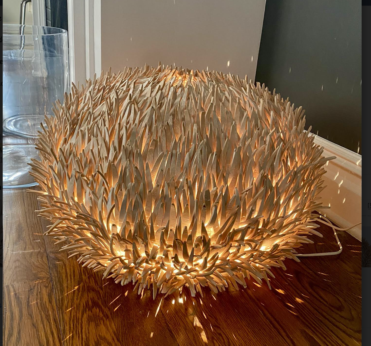 Mid-Century Sea Urchin Form Table Lamp